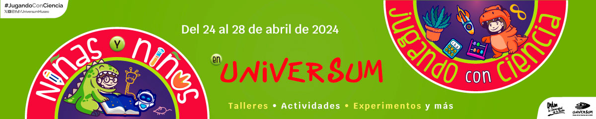 Niñas y Niños jugando con ciencia en Universum 2024